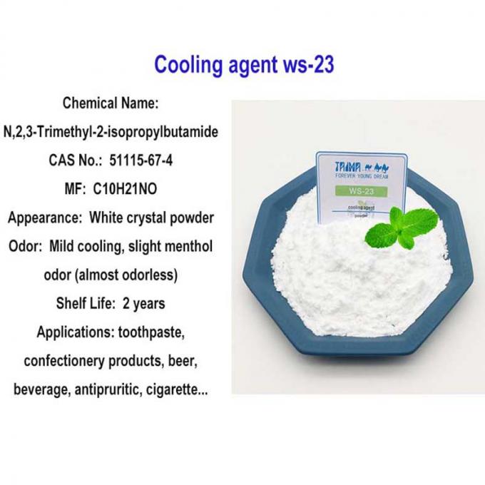 Powdered Ws23 Cooling Agent High Purity For E Liquid / Mint Candy  Dry Place Storage 0