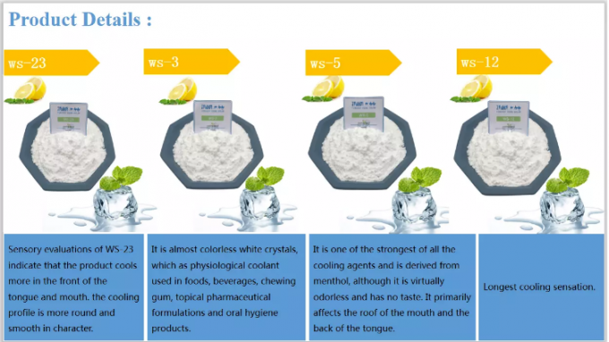 CAS 68489-09-8 WS-12 Cooling Agent Powder For Bath Foam 4