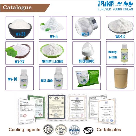 Factory ISO Certified High Quality Food Grade Cooling mint Coolants WS-27 for food and cosmetics 7