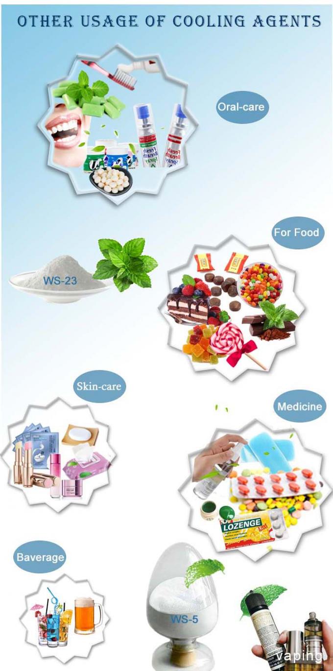 Ws23 Beverage Food Grade Cooling Agent Powder HPLC 99% Purity 1