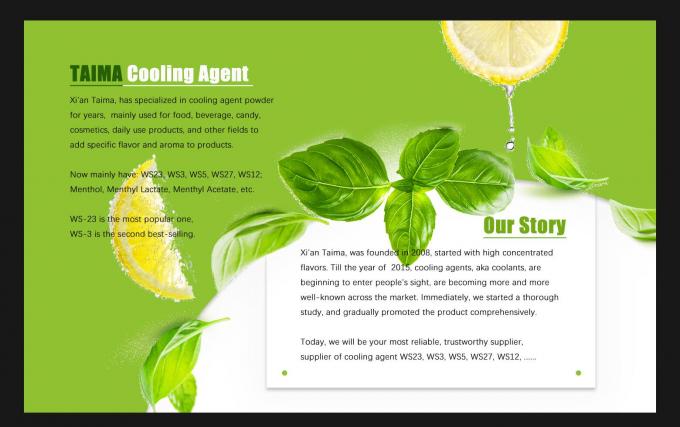 Cooling Agent WS23/WS3/WS5/WS27 Series Powder Or Liquid For V-Juice 1