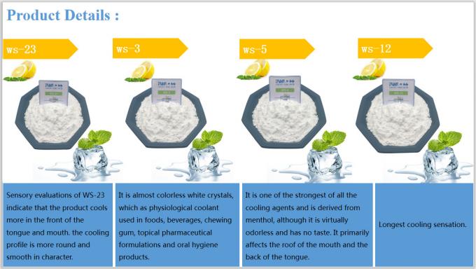 Menthol Cosmetic Grade WS-5 Cooling Agent For Bath Foam 0