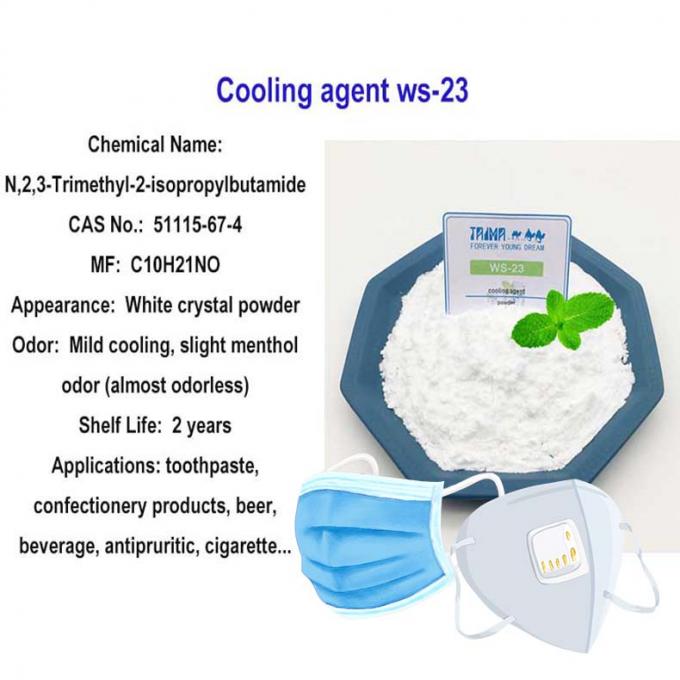 White Crystal Ws-23 Cooling Agent Cas 51115-67-4 Food Grade For Medicine / Soap 0