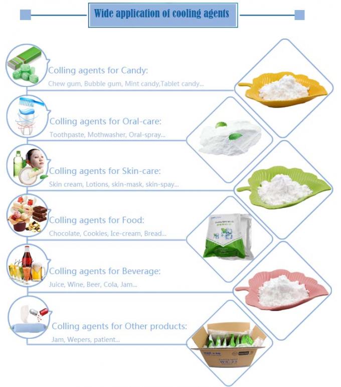 99% WS-23 Natural Cooling Agents C13H25NO Slight Menthol Odor 1