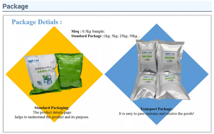 Food Grade CAS 51115-67-4 Cooling Agent WS-23 For Cold Drinks 2