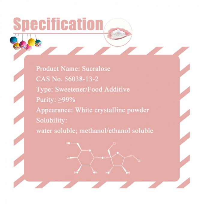 Dry Natural Sweetener Sucralose with and CAS 56038-13-2 1