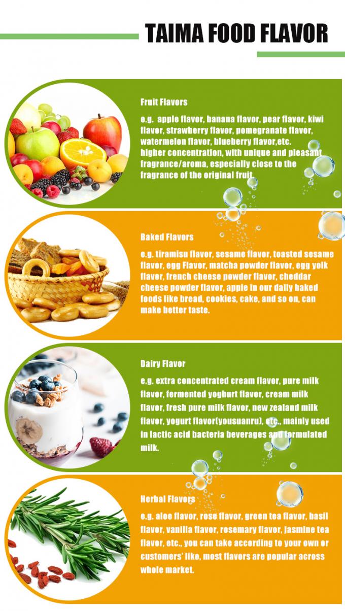 TAIMA Food Additives Concentrate Liquid Food Flavor Apple Flavor For Ice Cream Suggested Dosage 0.1%-0.3% 5