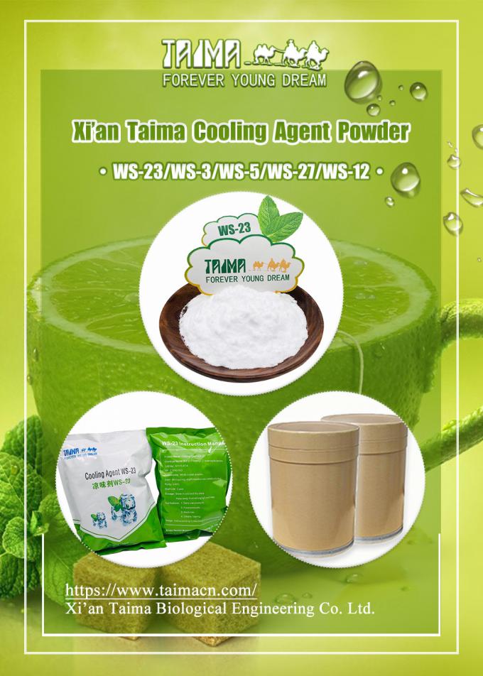 Cooling Agent WS-23 Powder 99% CAS No 51115-67-4 Food Grade WS23 Cooling Agent for Food Beverage Vape 3