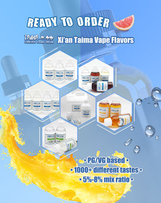 125ml/500ml/1L/2L/5L Bottle Volume E-Liquid Flavoring with 5%-12% Mixed Ratio and CAS 58543-16-1 for Vape Juice Concentrate