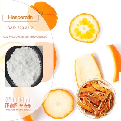 98% Hesperetinp Powder Cas 520-33-2 Hesperetin Extracted From Dried Orange Peel