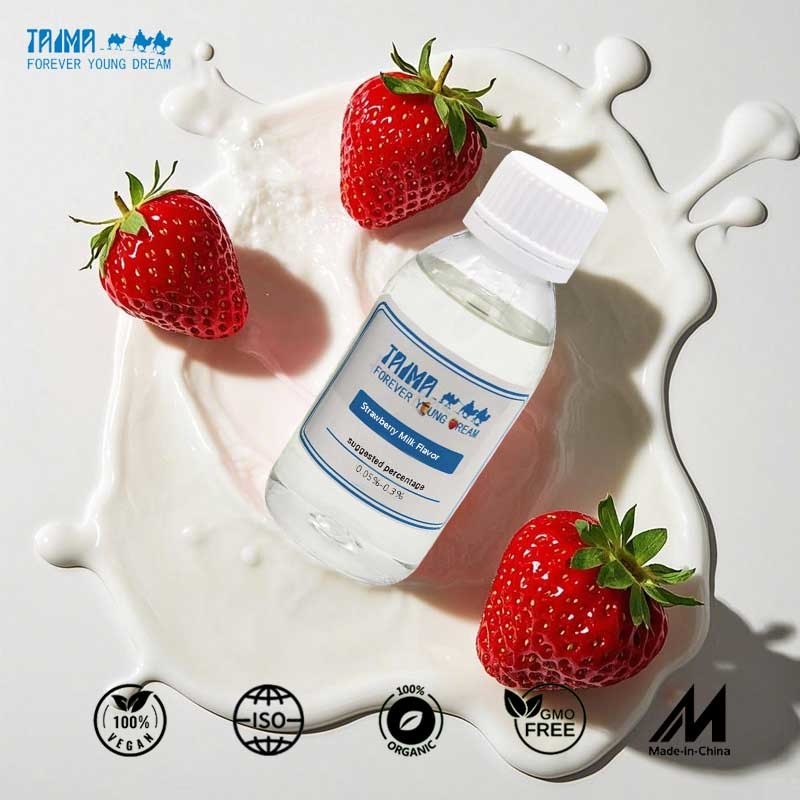 Strawberry Milk Concentrated Flavor USP Grade and Offered in Liquid or Powder